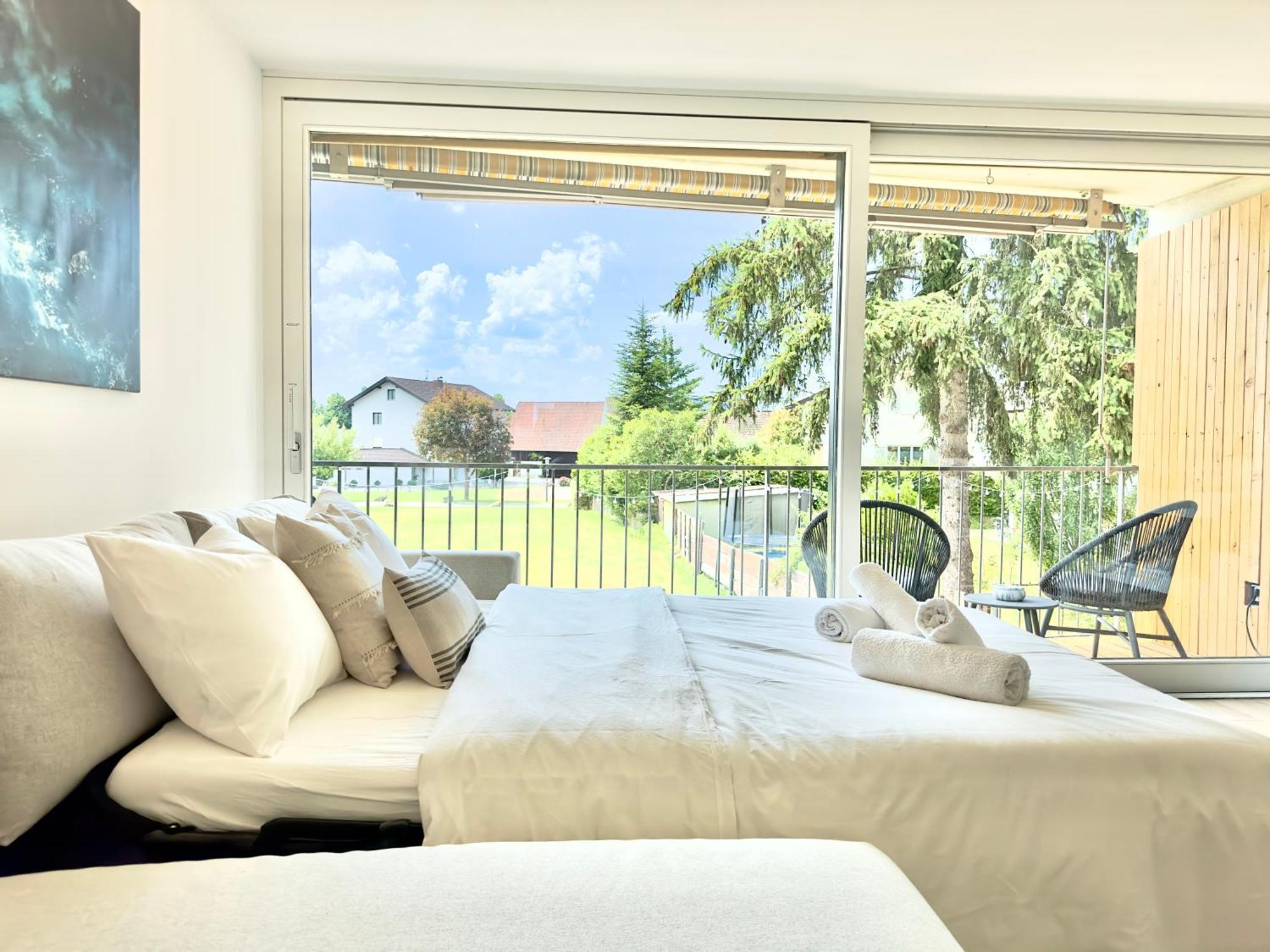ברגנץ Flair Apartments Vorarlberg - Stilvolles Wohnen Nahe Bodensee & Alpen - Kueche, Balkon & Gratis Parkplatz מראה חיצוני תמונה