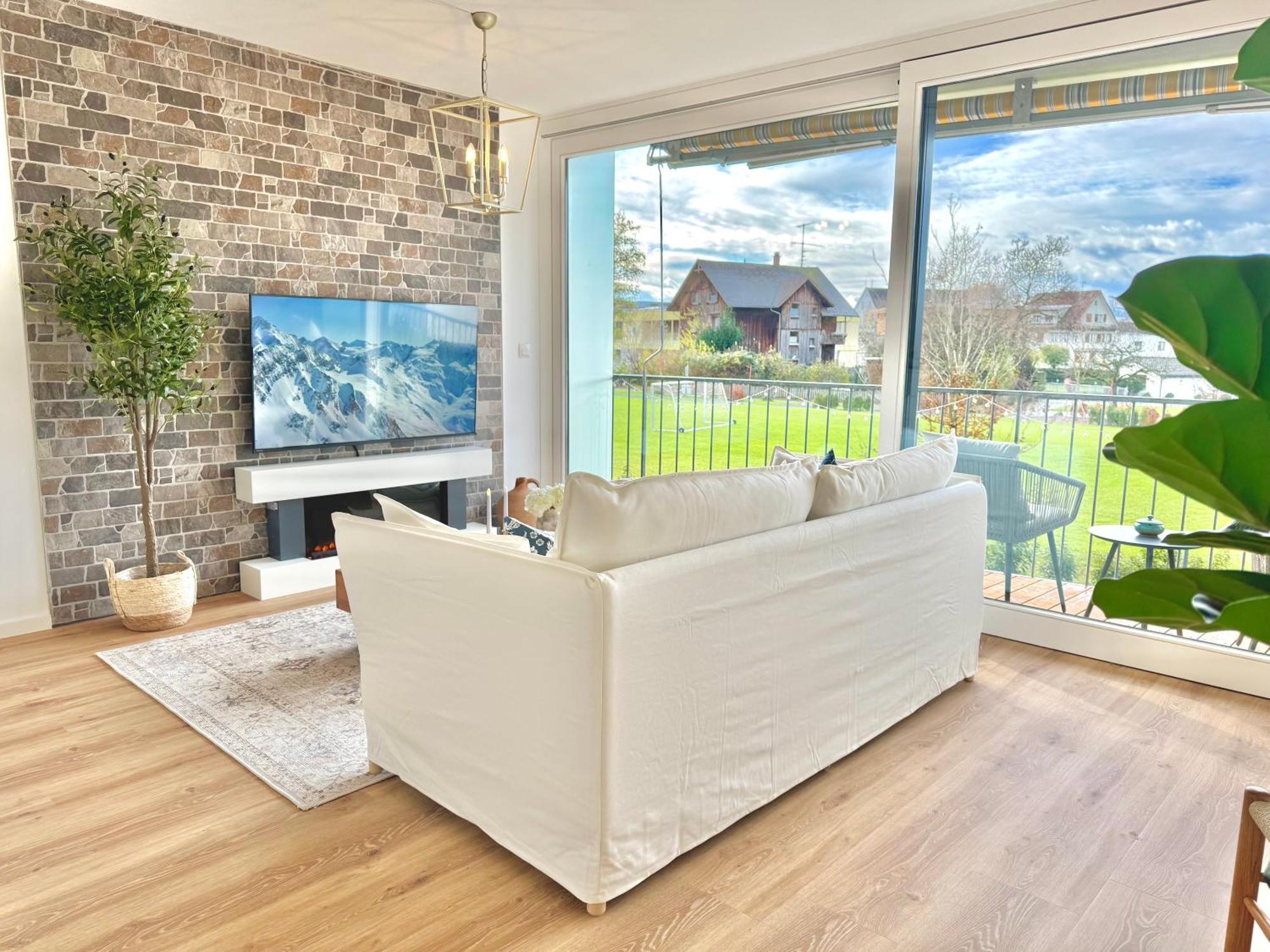 ברגנץ Flair Apartments Vorarlberg - Stilvolles Wohnen Nahe Bodensee & Alpen - Kueche, Balkon & Gratis Parkplatz חדר תמונה